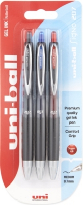 MITSUBISHI PENCIL CO - Uni-Ball Signo UMN207 gel rollerball pens 3 pack ...