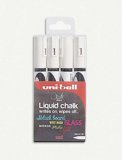 MITSUBISHI PENCIL CO: Liquid chalk pens set of four