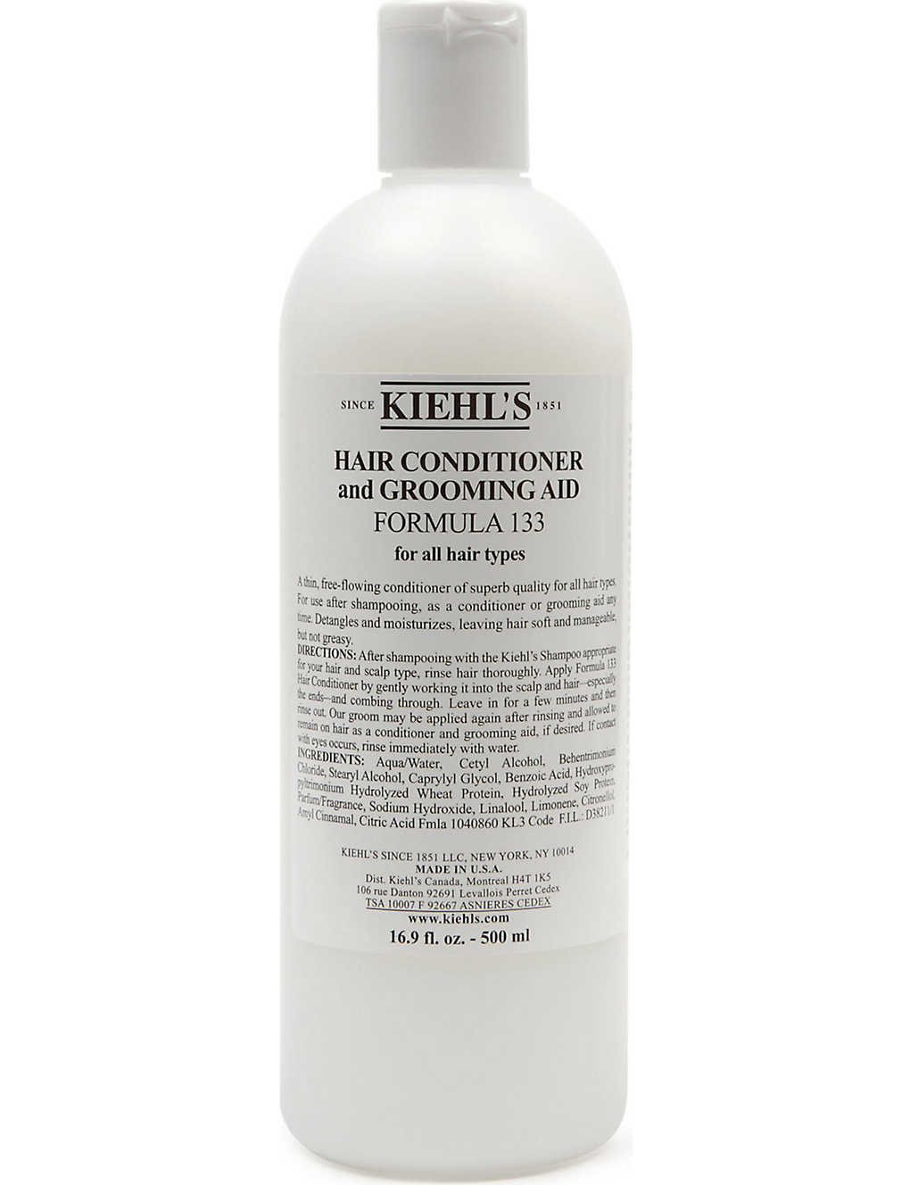 Kiehl's Since 1851 Hair Conditioner And Grooming Aid Formula 133 500ml