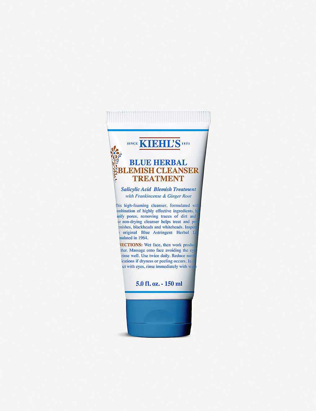 Shop Kiehl's Since 1851 Kiehl's Blue Herbal Blemish Cleanser Treatment 150ml In Nero