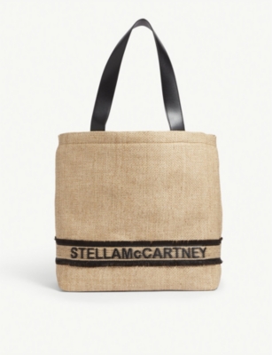 SM Logo Raffia Bag
