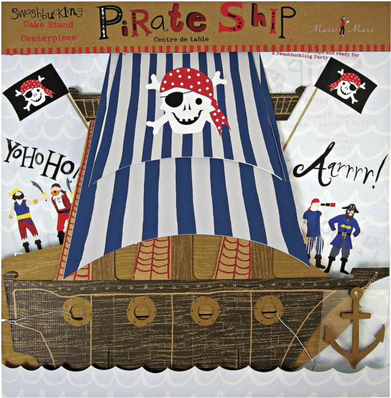 MERI MERI   Ahoy There pirate ship centerpiece