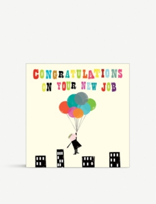 THE ART FILE: Congratulations on Your New Job greeting card 14x14cm