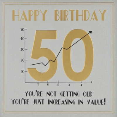 FIVE DOLLAR SHAKE - 50th Birthday card | Selfridges.com