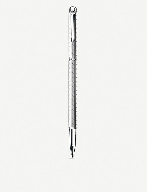 CARAN DACHE: Ecridor Chevron palladium-plated rollerball pen