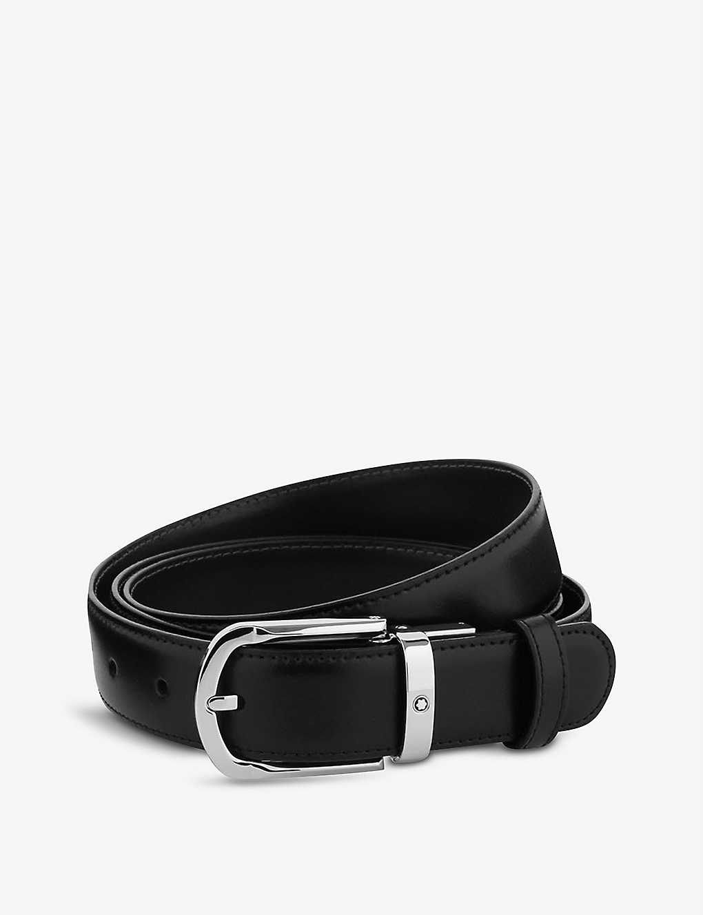 Montblanc Mens Reversible Leather Belt