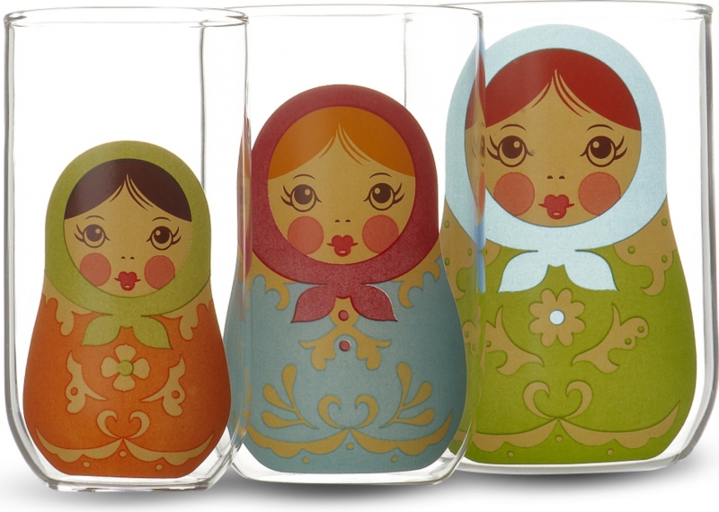 Babushka nesting glasses   CUBIC   Categories   Home & Tech 