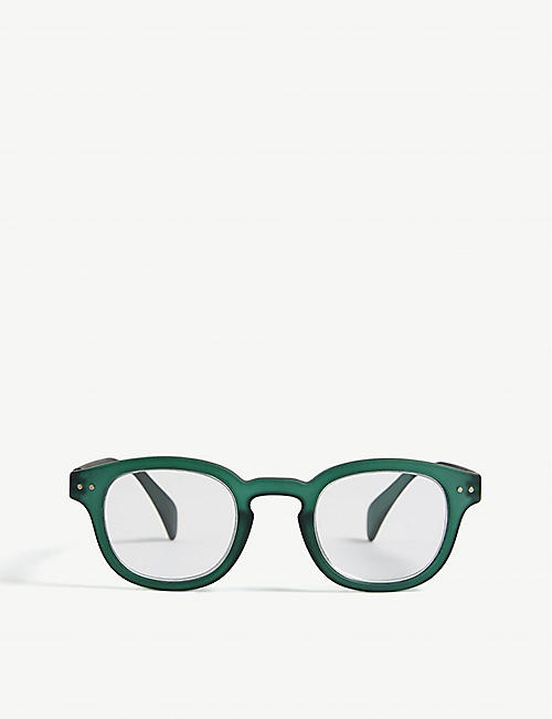 IZIPIZI: #C Reading square-frame glasses +2.5
