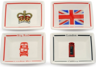 HALCYON DAYS   London calling mini trinket tray set
