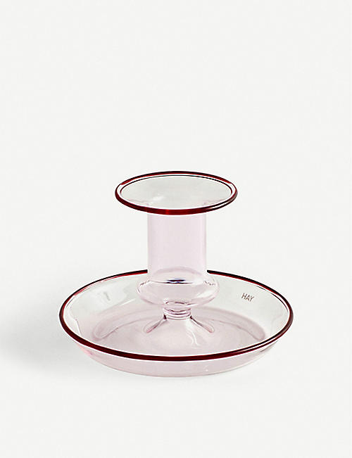 HAY: Flare glass candle holder 11cm