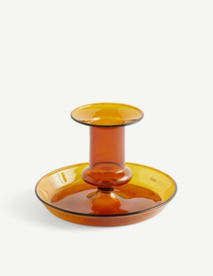 HAY Flare glass candle holder 11cm