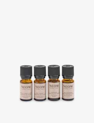 NEOM LUXURY ORGANICS Wellbeing essential oils collection box of four