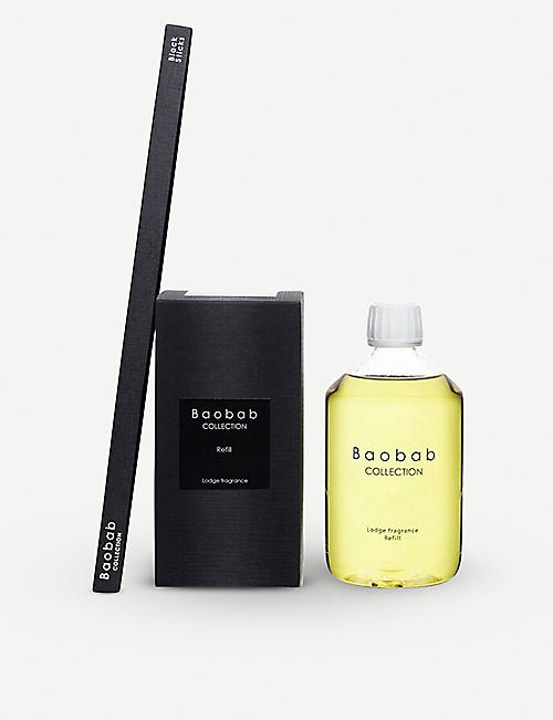 BAOBAB COLLECTION: Black Pearls Lodge reed diffuser refill 500ml