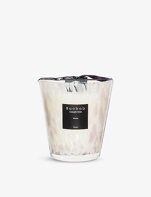 BAOBAB COLLECTION: White Pearl scented candle 1kg