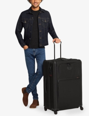 Shop Tumi Black Alpha 3 Extended Trip Expandable Suitcase 79cm