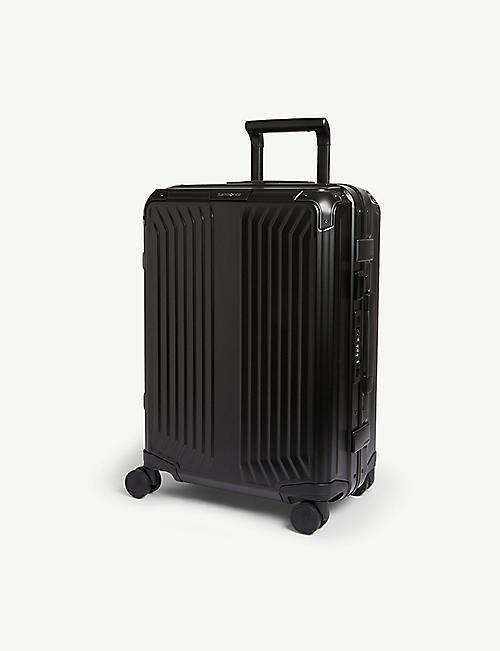 SAMSONITE: Lite-Box Alu Spinner hard case 4 wheel cabin suitcase 55cm