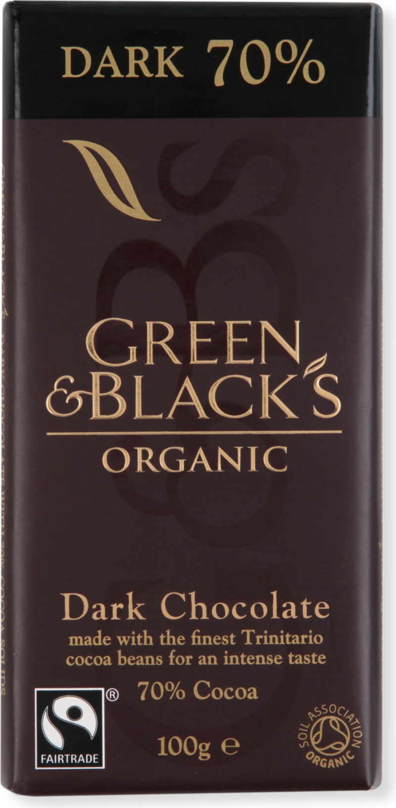 GREEN & BLACKS   Organic dark 70% chocolate bar 100g