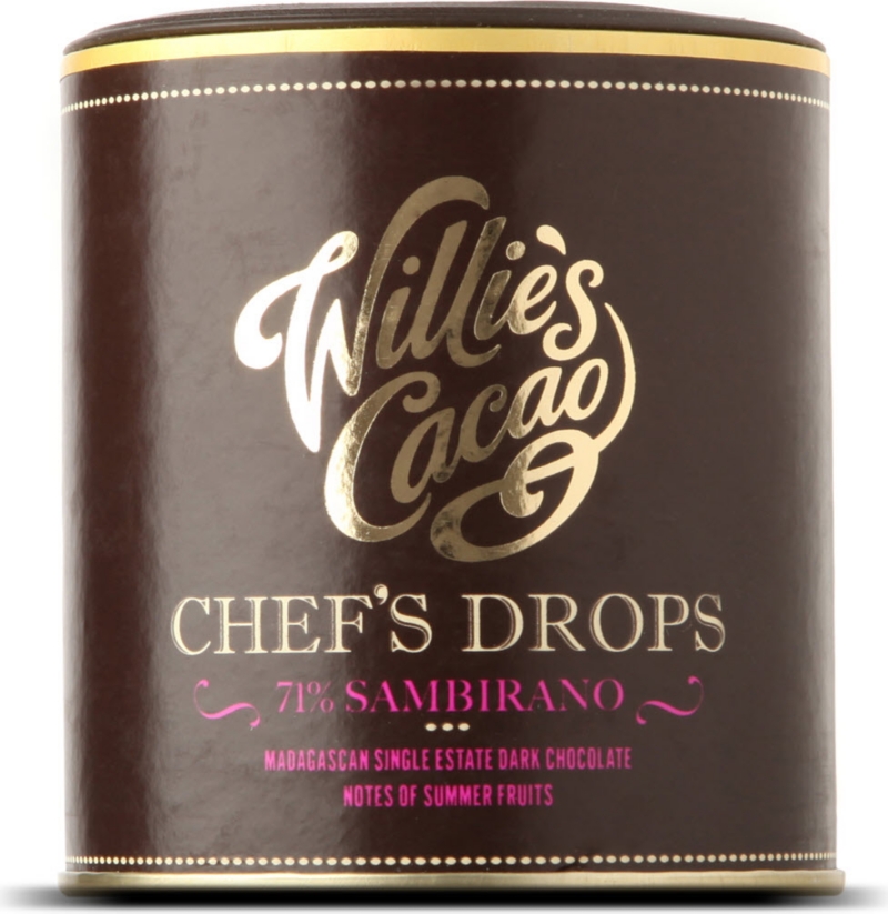 WILLIES CACAO   Sambirano 71% dark chocolate drops