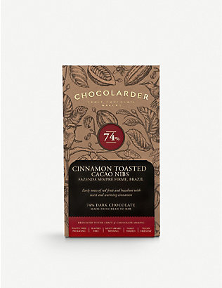 CHOCOLARDER: Cinnamon-toasted cacao nib dark chocolate bar 70g