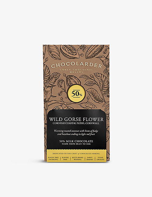CHOCOLARDER: Gorse flower 50% milk chocolate bar 70g