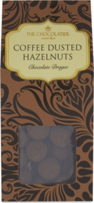 THE CHOCOLATIER   Dark chocolate coffee dusted hazelnuts 125g