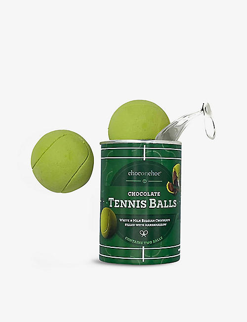CHOC ON CHOC: Tennis ball-shaped chocolates box of two