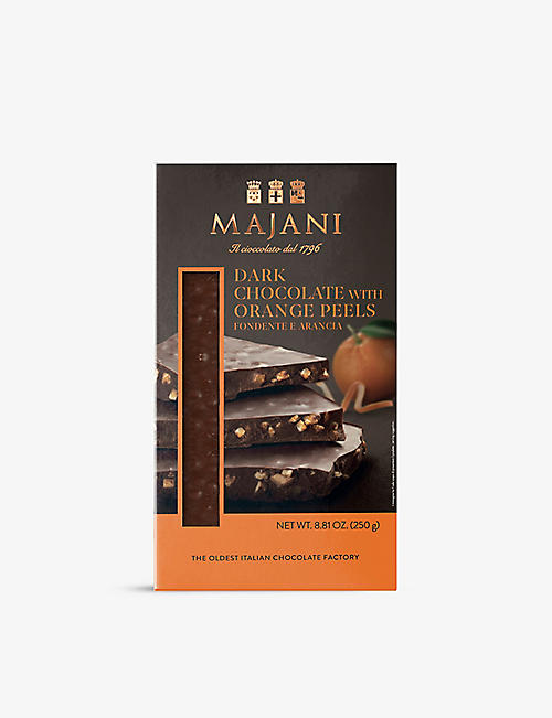 MAJANI: Orange zest dark chocolate bar 250g