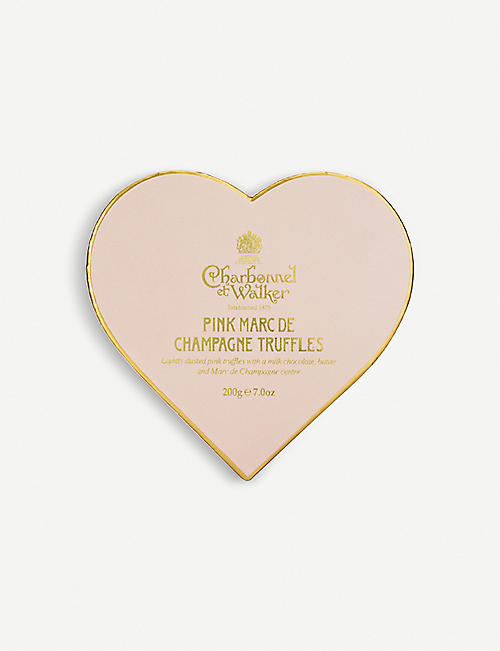 CHARBONNEL ET WALKER: Pink Marc de Champagne milk chocolate truffles 200g