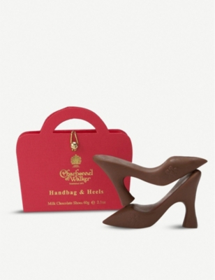 CHARBONNEL ET WALKER: Sea salt milk chocolate handbag and heels 60g