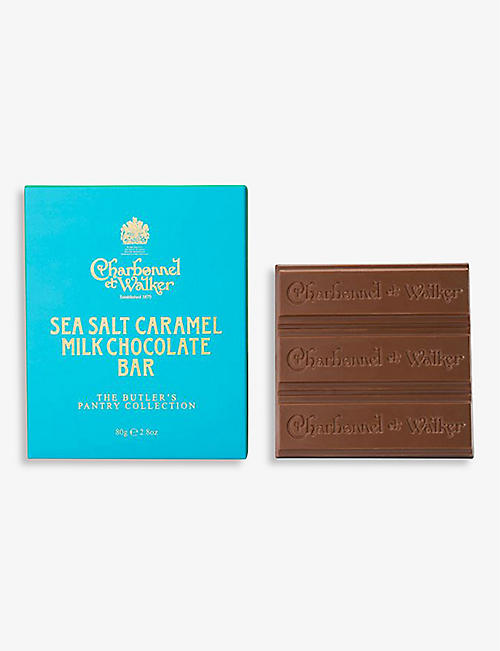 CHARBONNEL ET WALKER: The Butler's Pantry Collection sea salted caramel milk chocolate bar 80g