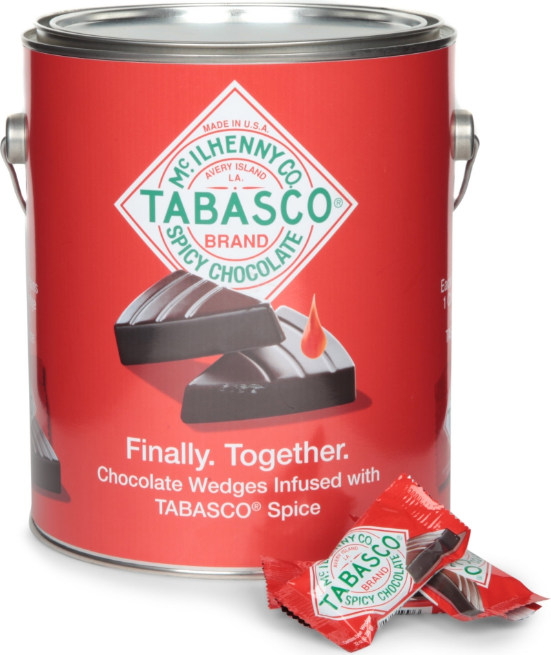 TABASCO   Dark chocolate wedges paint can