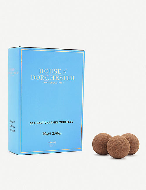HOUSE OF DORCHESTER: Sea salt caramel truffles box of six