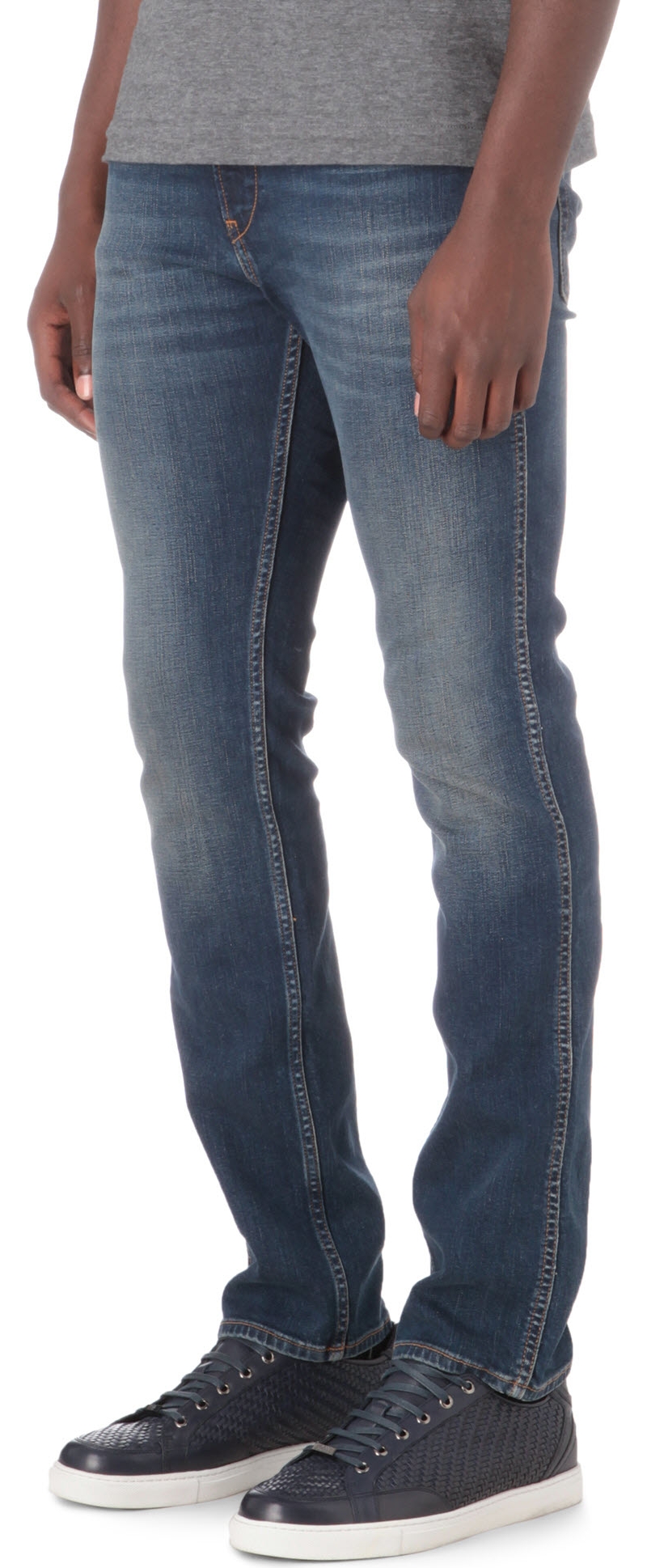 HUGO BOSS   Distressed slim stretch denim jeans