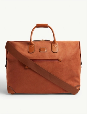 BRIC'S LOGO EMBOSSED FAUX-SUEDE HOLDALL
