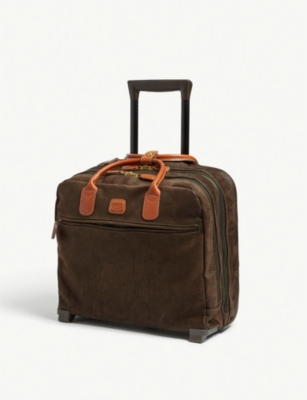 BRICS: LIFE Tropea two-wheel faux-suede pilot case 40.5cm