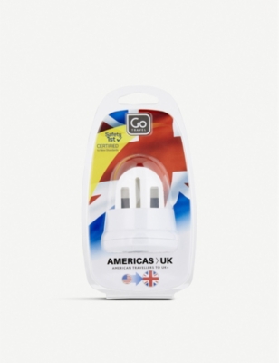 Go Travel Usa To Uk Adaptor In White