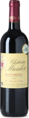 BORDEAUX: Haut-Medoc Chateau Micalet 750ml