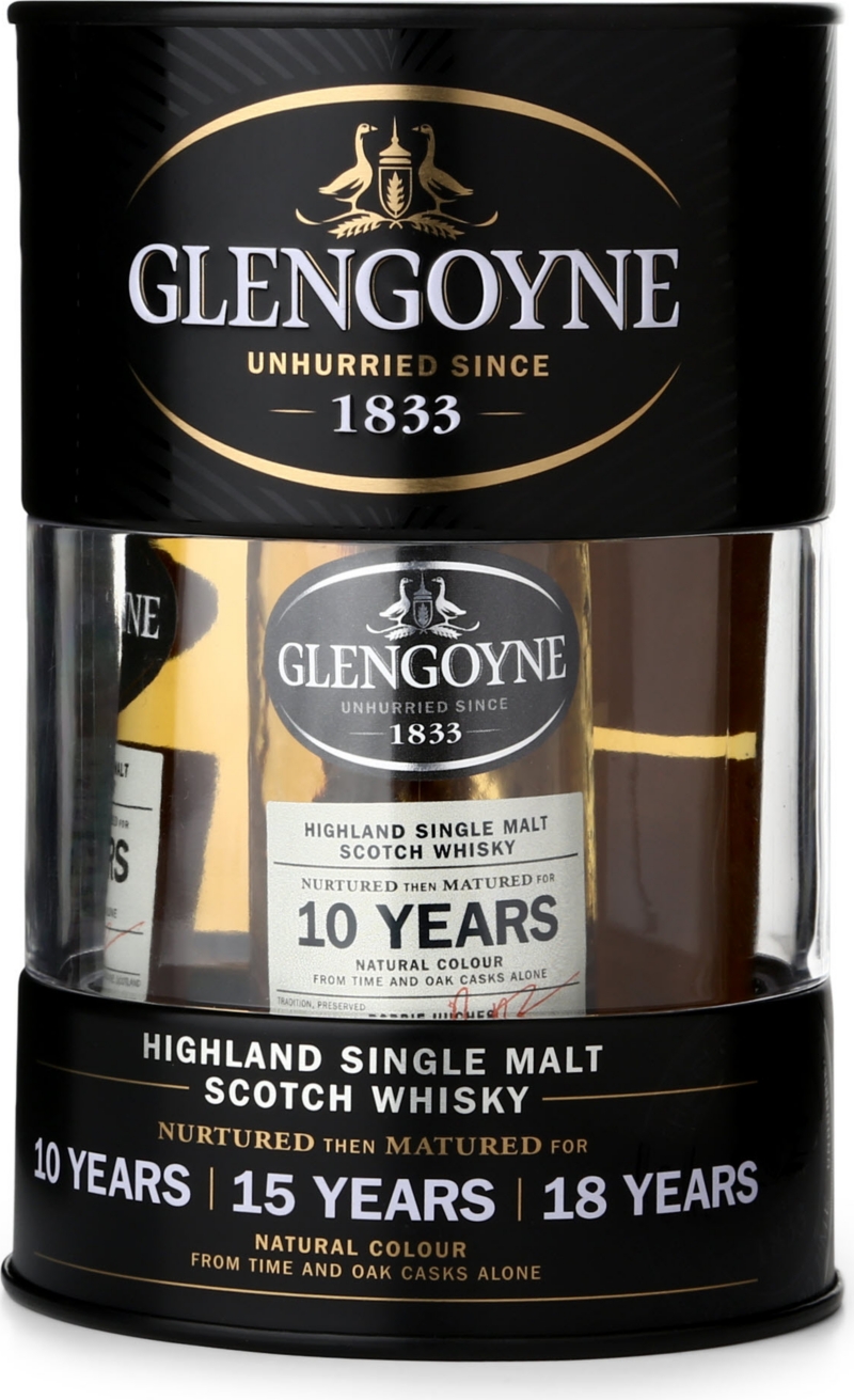 GLENGOYNE   Mini drum whisky gift set 3 x 50ml