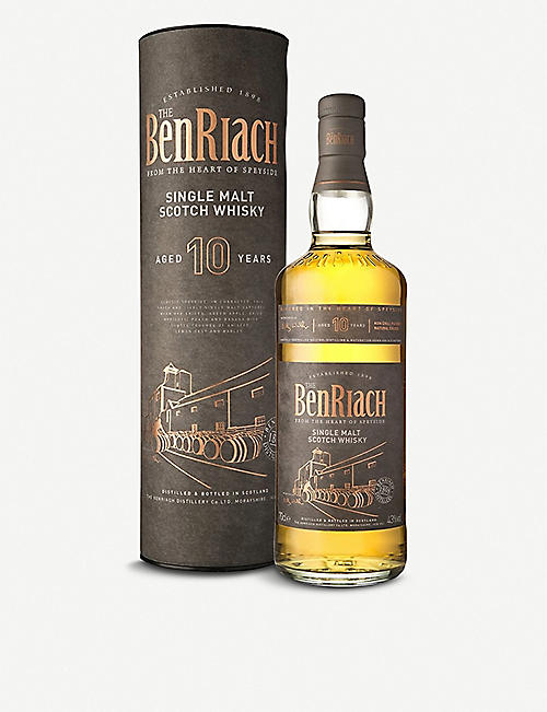 WORLD WHISKEY: BenRiach 10 year single malt scotch whiskey 700ml
