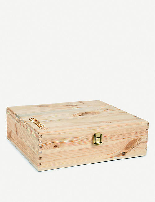 SELFRIDGES SELECTION: Three-bottle wooden wine box