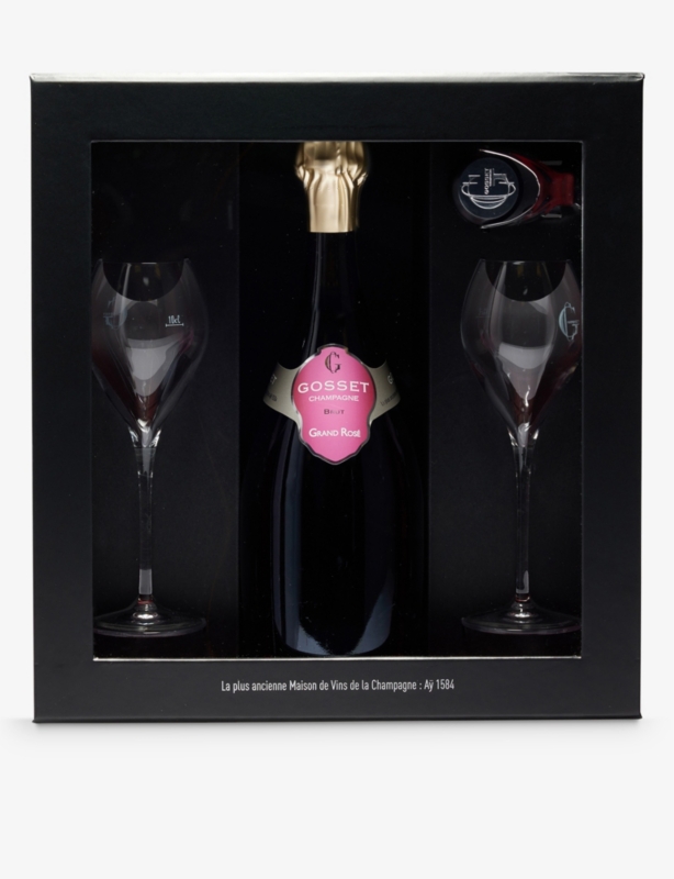 Grand Reserve Rosé Brut champagne glasses gift set 750ml