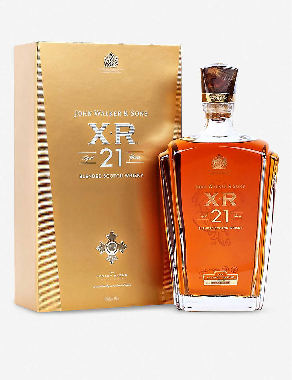 John Walker & Sons XR Blended Scotch Whisky Aged 21 Yrs 1 Liter Empty Bottle box 