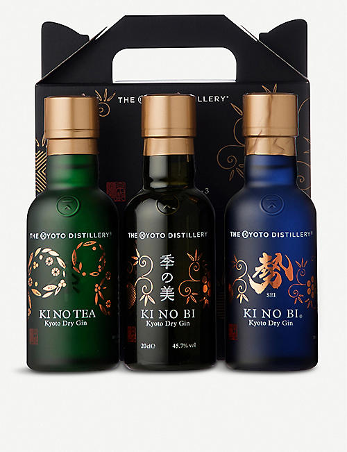 KI NO BI: The Kyoto Distillery gin miniatures tasting set 200ml x 3