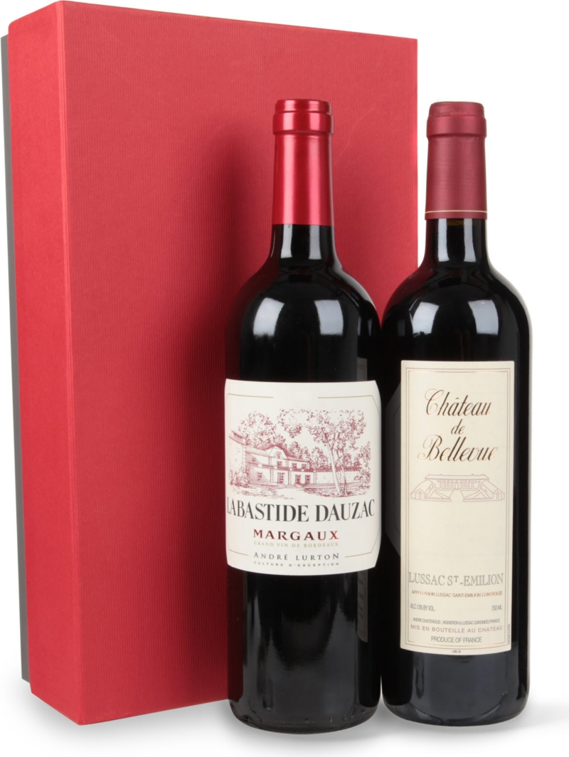 Bordeaux wine gift box 2 x 750ml