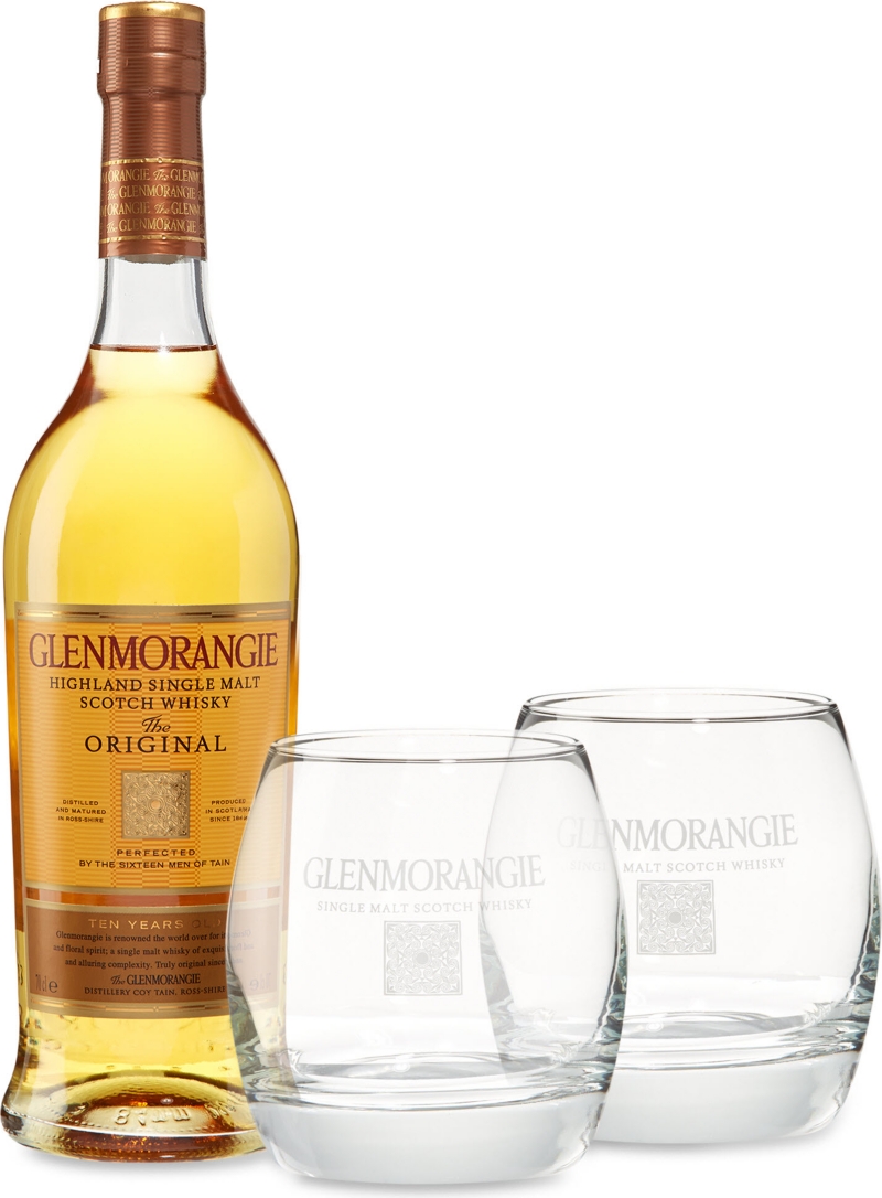 GLENMORANGIE   10 Year Old whisky glass set 700ml