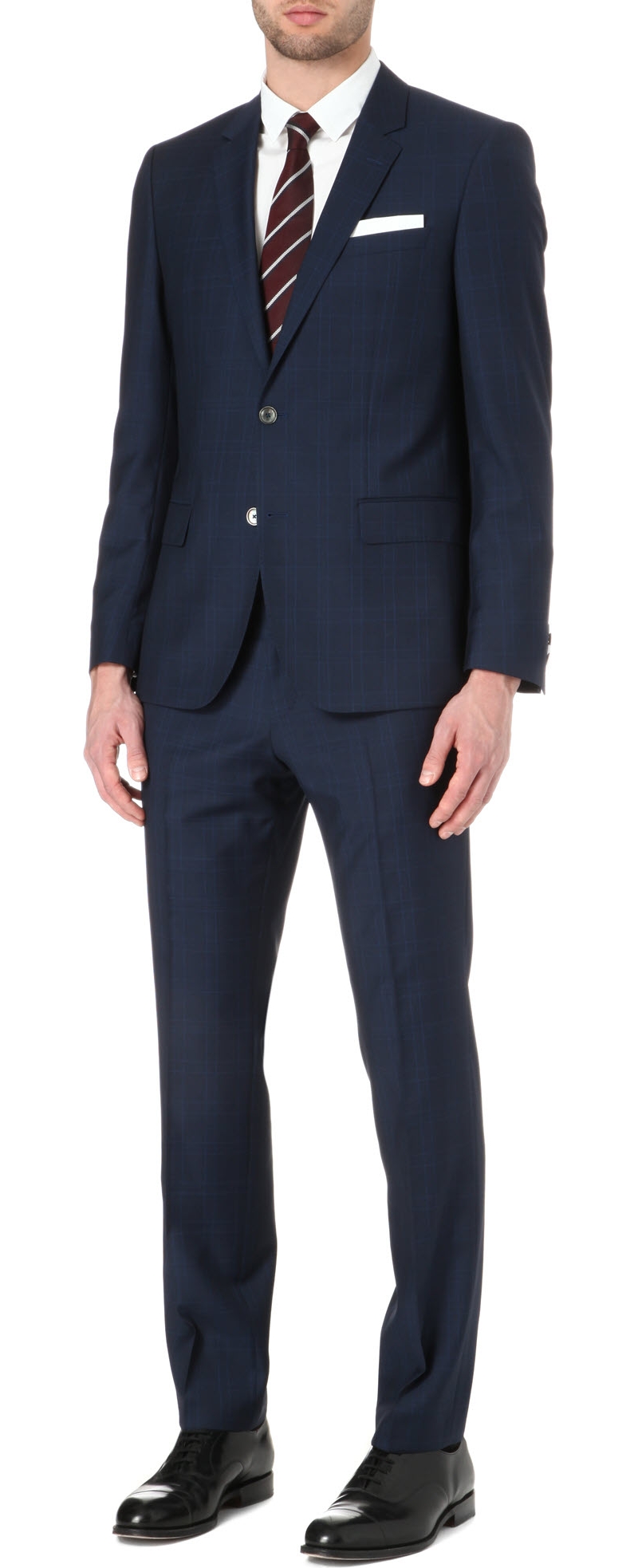 HUGO BOSS   Hutson/Gander Glen check suit