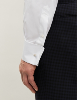 TOM FORD CLASSIC-FIT COTTON-POPLIN SHIRT, WHITE | ModeSens