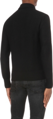 TOM FORD Mcqueen Suede-Trim Knitted Cardigan
