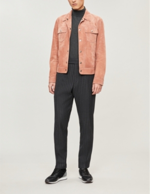 Shop Tom Ford Western Suede Jacket In Pink