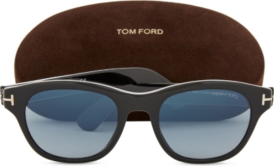 Shop Tom Ford O'keefe Tf530 Square-frame Sunglasses In Black